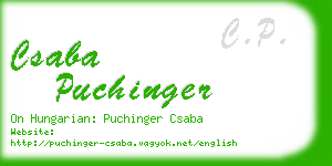 csaba puchinger business card
